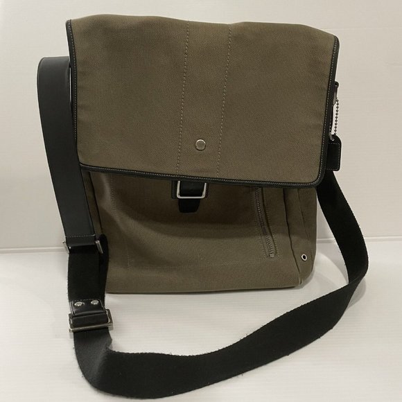 Stylish Olive Green Men's Messenger Bag - Picture 1 of 12
